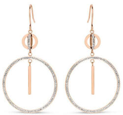  Victoria Rose gold színű fehér köves karika fülbevaló (VBKAB66500) - eking