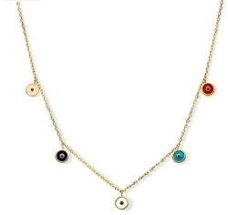  Victoria Arany színű színes köves nyaklánc (VBKACA90344) - eking
