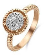  Victoria Rose gold színű fehér köves gyűrű (VBKCZ32458) - eking