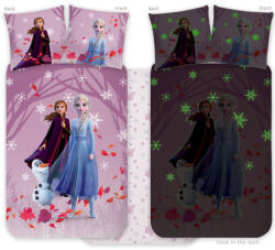  Disney Jégvarázs Purple sötétben világító gyerek, ovis ágyneműhuzat 100x135cm, 40x60cm (BRM019584) - eking