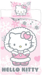  Hello Kitty Cozy Winter gyerek, ovis ágyneműhuzat 100×135 cm, 40×60 cm (BRM024076) - eking