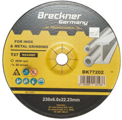  Disc abraziv pentru slefuit inox T27 230x6, 0x22, 23 mm Breckner BK77202 (010223-16)