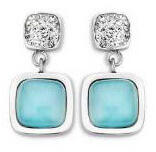  Victoria Ezüst színű kék köves fülbevaló (VBNAB75100) - eking