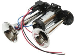  Claxon auto 2 trompete 12V cu compresor Breckner Germany BK79882 (230925-3)