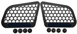  Protectii geam metalice inox negre pentru Dacia Duster II 2018-2024, set 2 buc (SS-D2) (090924-4)