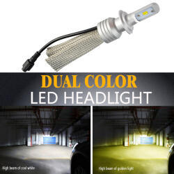  Set becuri LED HB3/9005 L11 dual color 25W 5500 lm, alb 6000K/galben 3000K (220118-18)
