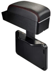  Cotiera auto universala neagra cu cusatura rosie, piele ecologica (Cod 1309) (020924-9)