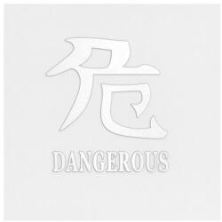  Abtibild auto „Dangerous alb reflectorizant, 11.5×10 cm, pentru exterior si interior (DZ-22) (300923-4)