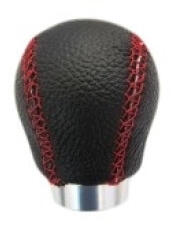  Maner schimbator de viteze universal negru, cusatura rosie, cu adaptoare (100425-2)