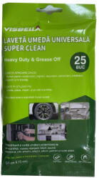  Lavete umede universale Visbella Super Clean, 25 buc, pentru auto si casa (220623-3)