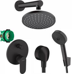 Hansgrohe Set de dus incastrat, negru mat cu 2 consumatori, Vernis Blend Hansgrohe (Set dus-negru mat)