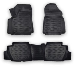  Covoare cauciuc tip tavita pentru Peugeot Partner II (2008-2018), set 4 bucati, negru (201022-18)