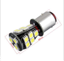  Set 2x bec LED BAY15D 24V CANBUS 6000K, 18 SMD 5730, doua faze (TCT-5240)