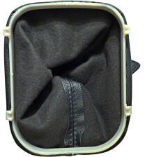  Manson schimbator viteze BMW din piele ecologica neagra, cusatura neagra (SC-69) (160625-19)