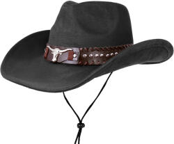 TifanTEX Pălărie cowboy Taur neagră (Pălărie western neagră cu) (0429C4)