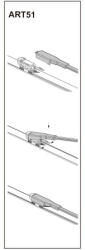  Stergator parbriz sofer pentru Fiat Stilo (192) 22" 558 mm, prindere ART51 (290818-9)