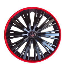  Set 4 capace roti Evo 16 inch, negru-rosu, pentru jante otel (WM4-1RD-16) (280923-24)