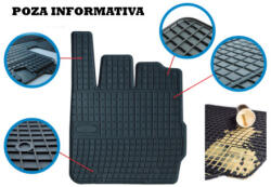  Set covorase cauciuc Nissan Qashqai III 2021+ (4 buc) negre, cu bordura 1 cm (050422-4)