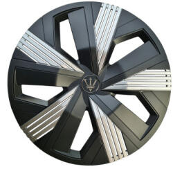  Set 4 capace roti Evo 15 inch, negru cu argintiu, pentru jante din otel (231125-20)