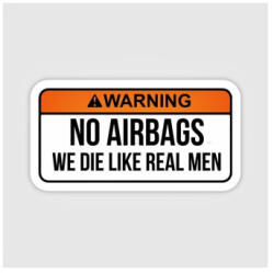  Abtibild auto „Warning No Airbags 9x5 cm, cod XS-07 (070225-33)