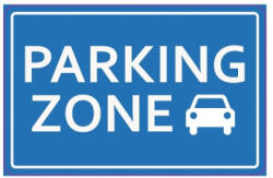  Abtibild semnalizare „Parking Zone 17 cm, autocolant Oracal TAG 028/T2 (281022-23)