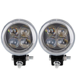  Proiector LED 12W Spot 4D cu Angel Eyes, 12/24V, 6000K (ART32012) (210217-3)