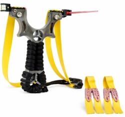  Praștie de precizie din rasina cu laser, DEPOX®, 2 elastice de rezervă, 11 cm, negru - Copie (2075210 - 0282)