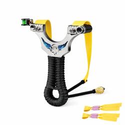  Praștie de precizie metalica cu laser si vizor, DEPOX®, 2 elastice de rezervă, 12 cm, negru (2074852 - 0241)