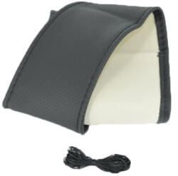  Husa volan auto din imitatie de piele, XXL 45 cm, latime 11, 5 cm, negru (130217-2)