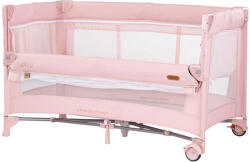 Chipolino Patut pliabil Chipolino Glory cu laterala culisanta pink marshmallow (KOSIGL2504PM) - esell