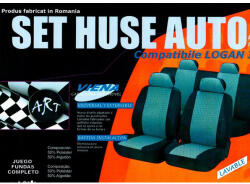  Set huse auto premium compatibile Dacia Logan III Confort 2020+, negru cu cusatura rosie (130921-5)