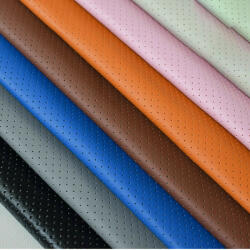  Material imitatie piele perforata rosu Y05R, rola 50 m x 1, 5 m, vandut la metru (040621-43)