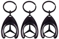  Set de trei brelocuri de chei DEPOX®, Mercedes, 7.5 cm, metal, negru (2080196 - 0308)