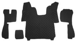  Set covoare cabina camion Scania S 500, imitatie piele, negru cu cusatura rosie (080923-15)