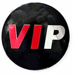  Set ornamente capace jante auto VIP 5, 6 cm, negru, 4 bucati (LGT-004) (120723-5)