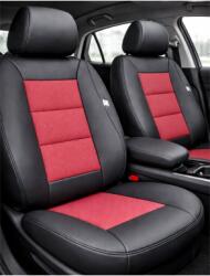  Set huse scaune auto universale premium, bancheta fractionata, negru-rosu (220923-10)