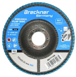  Disc lamelar cu zirconiu P80 125 mm pentru polizare metal si inox Breckner (120123-4)