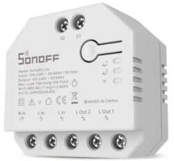 SONOFF Comutator Releu inteligent, Sonoff, Dual R3 Lite WiFi, Alb - fara masurare energie (DUALR3 Lite)