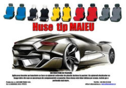  Set 2 huse scaune fata auto tip maiou, universale elastice, cu fixare (HL26-2) (130723-3)