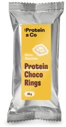 Protein a Co ProteinaCo Inele de ciocolată proteice 38 g - ciocolată albă