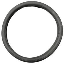  Husa volan M 37-38 cm, imitatie piele gri, montaj rapid (WK-1008) (131123-10)