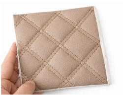  Material imitatie piele matlasata romb bej, cusatura bej - tapiterie auto & casa (Y01BB) (110817-19)