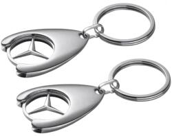  Set de doua brelocuri de chei DEPOX, Mercedes, 7.5 cm, metal, argintiu (2080193 - 0305)