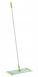  Nivelator manual gazon si teren cu cap lat din otel si aluminiu, 60x25 cm, maner 164 cm, verde (LAR-1562)