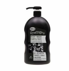 Naturaphy Gel de dus barbati cu carbune Naturaphy Black Edition 1000ml
