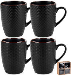 Vilde Set 4 căni ceramice Vilde - capacitate generoasă 400 ml, design modern, porțelan rezistent (139673)