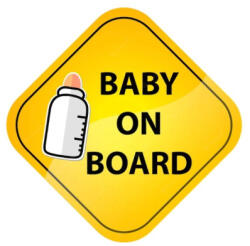  Abtibild auto „Baby on Board reflectorizant, 15 cm, Oracal TAG 049/T3 (141122-10)