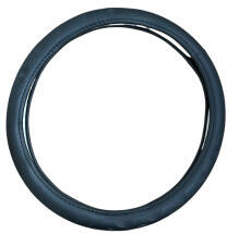  Husa volan neagra M din imitatie de piele, pentru volane 37-39 cm, CST03 (150924-10)
