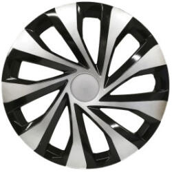  Set 4 capace roti 16 inch negru/argintiu pentru jante otel, model G-603 (070622-20)