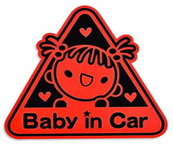  Abtibild auto „Baby in Car pentru exterior, rezistent la apa si UV, 13 x 11, 5 cm (010126-3)